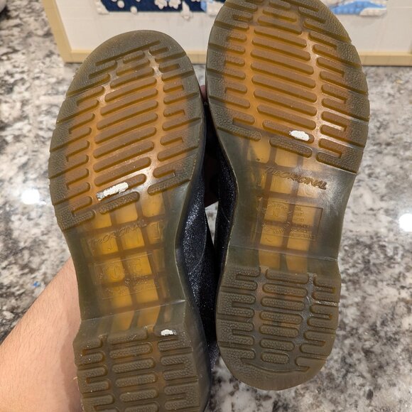 Dr. Martens Sparkly Metallic Ribbon Lace Boots Womens SZ 7 - Picture 4 of 6